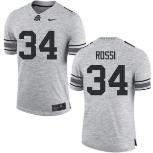 NCAA Ohio State Buckeyes Men's #34 Mitch Rossi Gray Nike Football College Jersey FMS8445VE